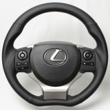 Real Steering Wheel Nappa All Leather (blue x silver euro stitch)